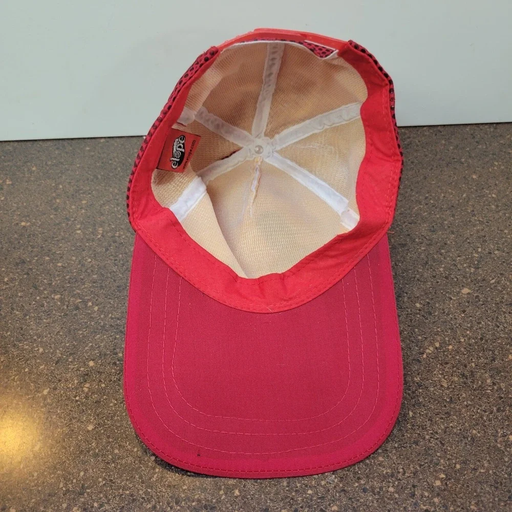Elope Sexy Mud Flap Patched Baseball Cap Hat Women Red White Polka Dots Snapback